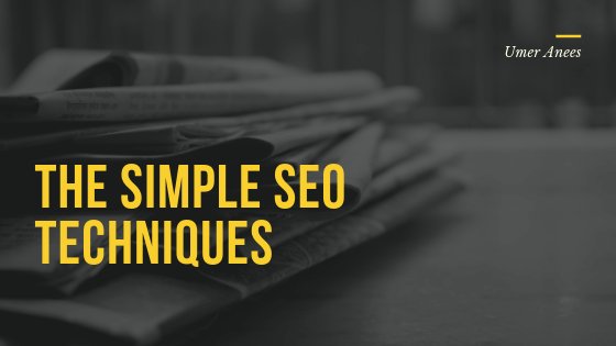 The Simple SEO Techniques