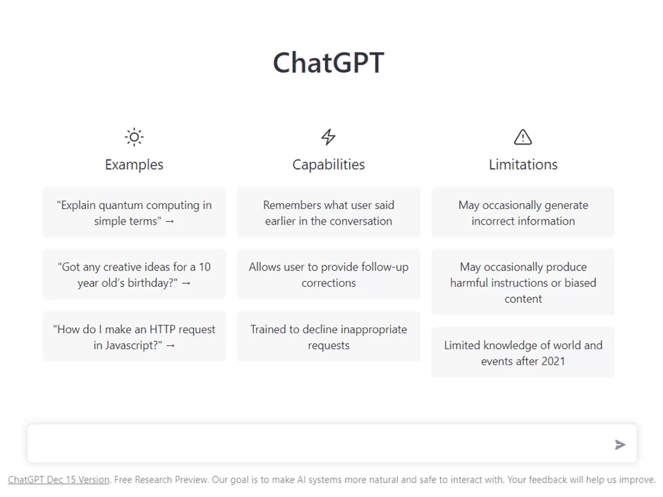 capabilities of chatgpt